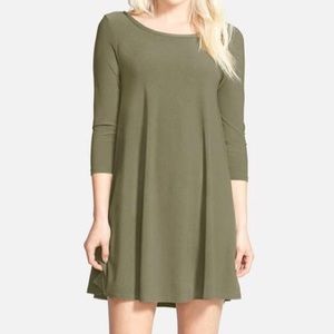 Leith Crepe Trapeze Dress